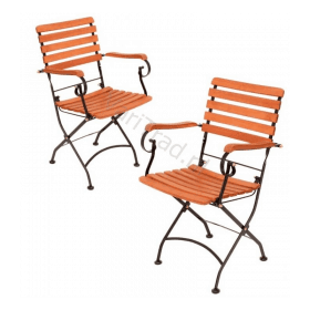 Smeedijzeren vouwstoelen