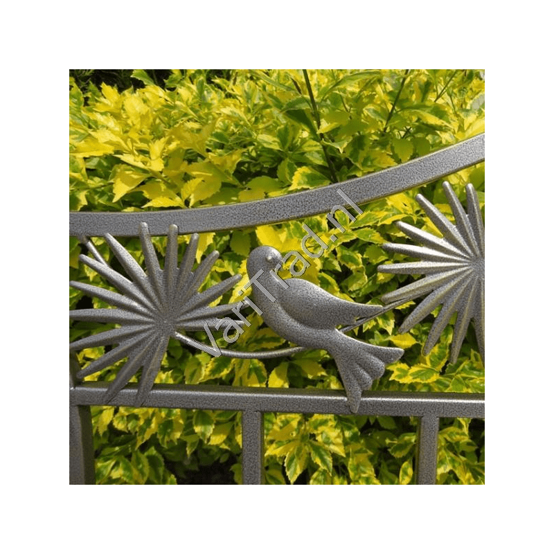 Tuinbank tuinmeubilair van ijzer in de kleur antraciet grijs