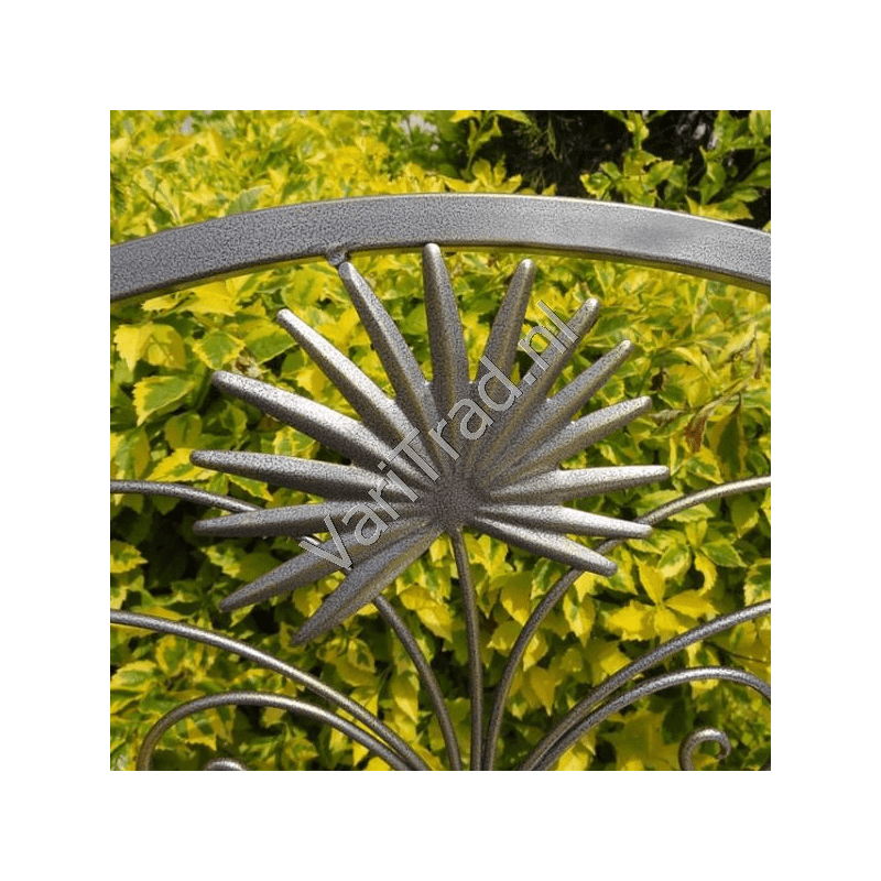 Tuinbank tuinmeubilair van ijzer in de kleur antraciet grijs