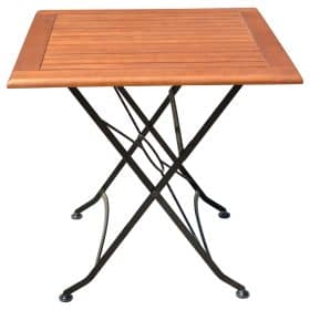 Tuintafel met smeedijzeren frame