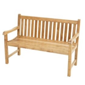 Tuinbank teak met armleuning