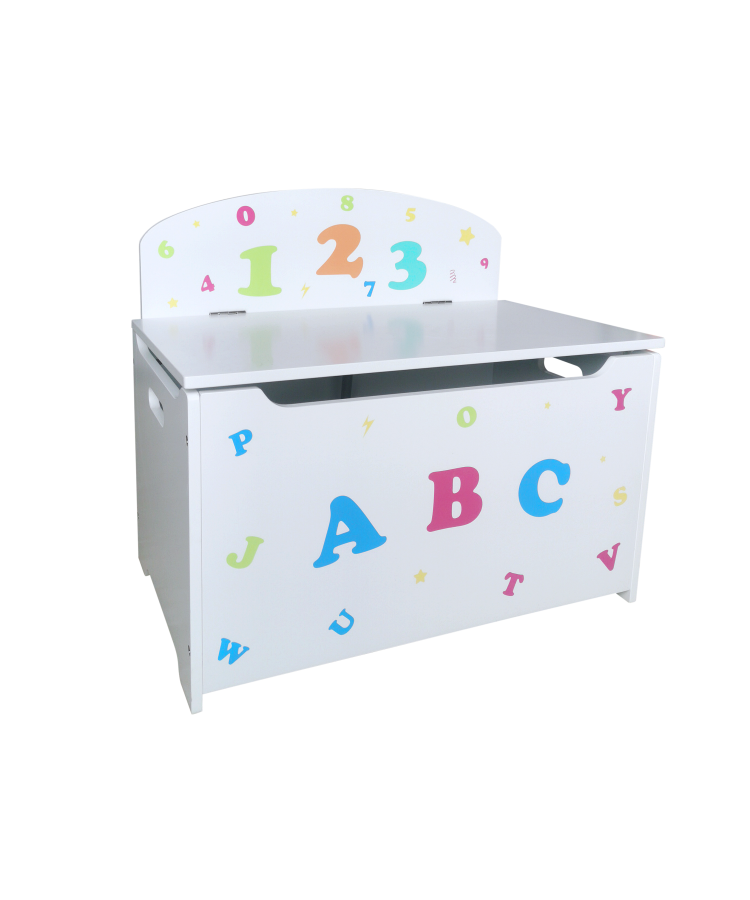 Kinder- klepbank ABC met onder de zitting opbergruimte - Afbeelding 4
